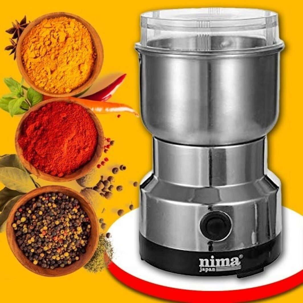 RAF Mini 2-in-1 Electric Spice Grinder & Blender – High-Speed Stainless Steel Powder Mixer