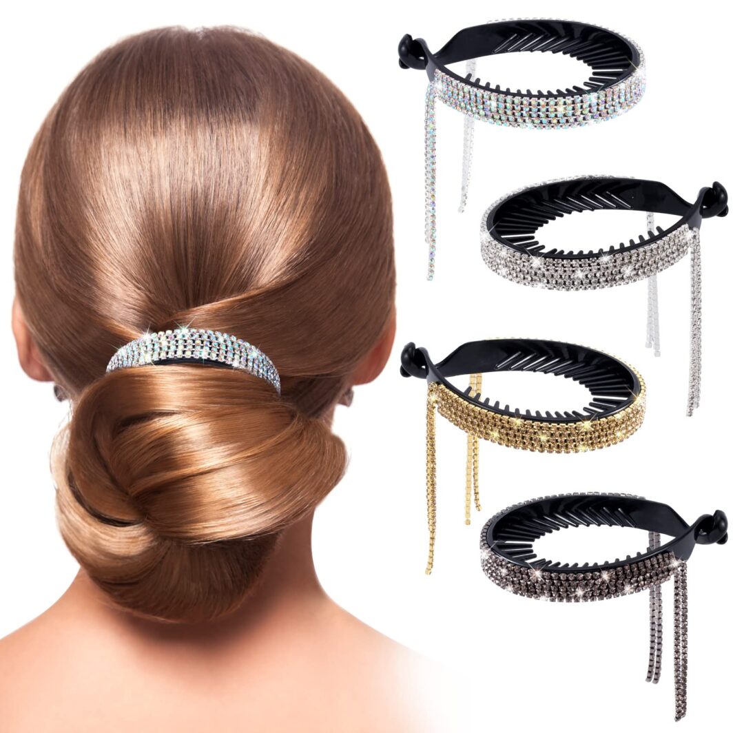 Luxury Rhinestone Hair Clips for Women Shinning Crystal Hairpin Girls